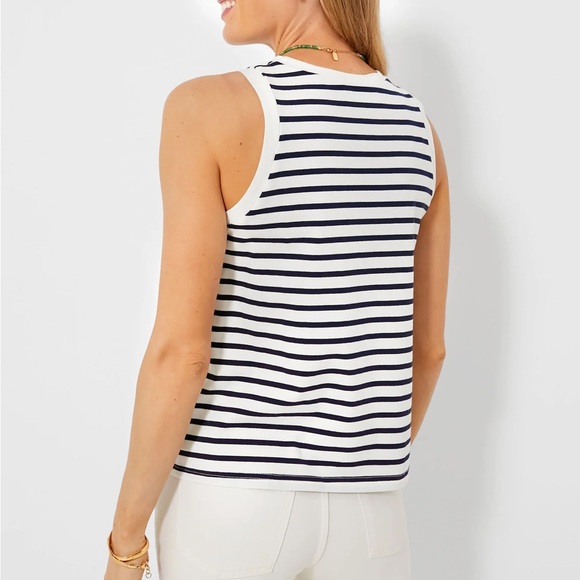 POMANDER PLACE
Navy Stripe Anthos Cotton Tank - Picture 4 of 10